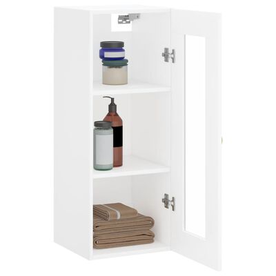 vidaXL Armoire murale blanc 34,5x34x90 cm