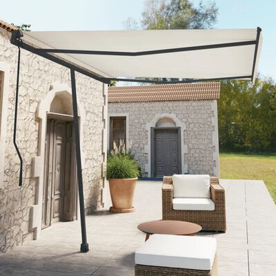 vidaXL Jeu de poteaux d'auvent anthracite 300x245 cm fer