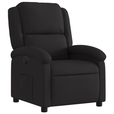 vidaXL Fauteuil inclinable électrique Noir Tissu