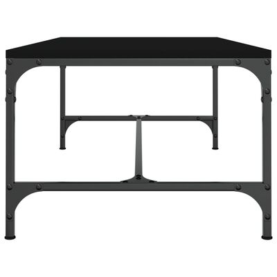 vidaXL Table basse Noir 80x50x35 cm Bois d'ingénierie