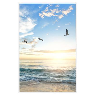 vidaXL Collage de cadres photo 5 pcs de mur table Blanc 13x18 cm MDF