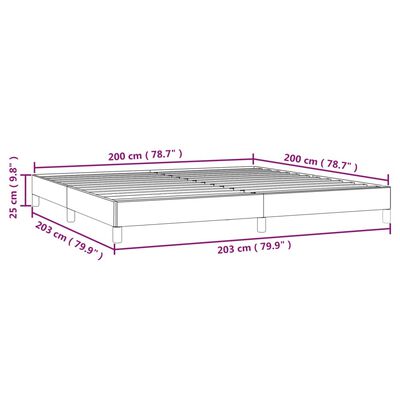 vidaXL Cadre de lit sans matelas gris clair 200x200 cm tissu