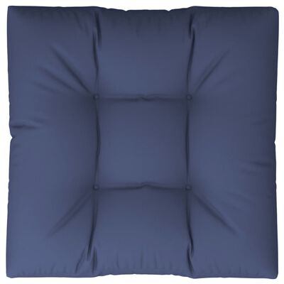 vidaXL Coussin de palette bleu marine 70x70x12 cm tissu