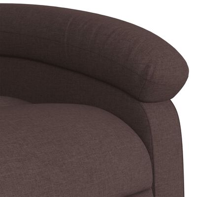 vidaXL Fauteuil inclinable électrique Marron foncé Tissu