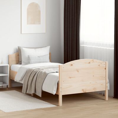 vidaXL Cadre de lit sans matelas 75x190 cm bois de pin massif