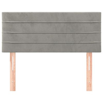 vidaXL Tête de lit Gris clair 80x5x78/88 cm Velours