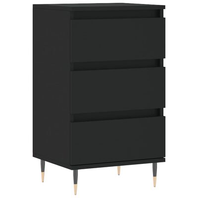 vidaXL Buffet noir 40x35x70 cm bois d’ingénierie