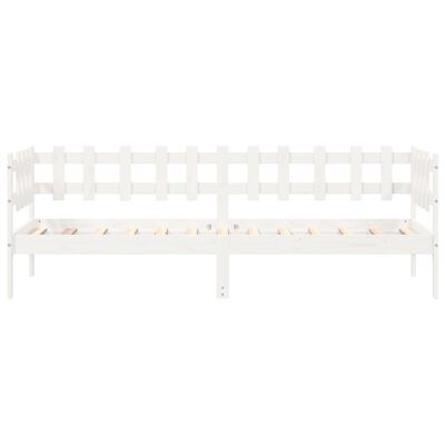 vidaXL Lit de jour sans matelas blanc 80x200 cm bois de pin massif