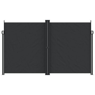 vidaXL Auvent latéral rétractable Noir 200x1200 cm