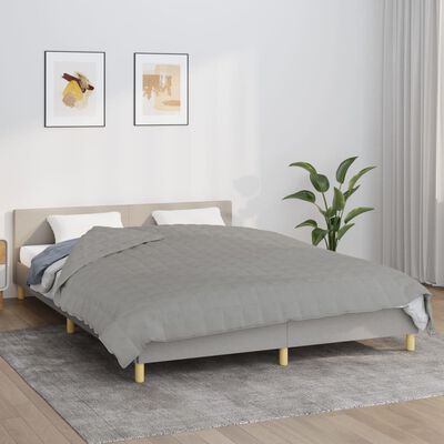 vidaXL Couverture lestée Gris 220x240 cm 11 kg Tissu