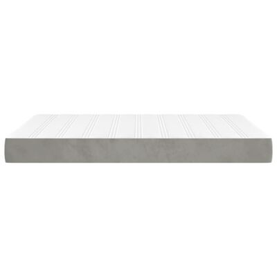 vidaXL Matelas de lit à ressorts ensachés Gris clair 140x190x20 cm