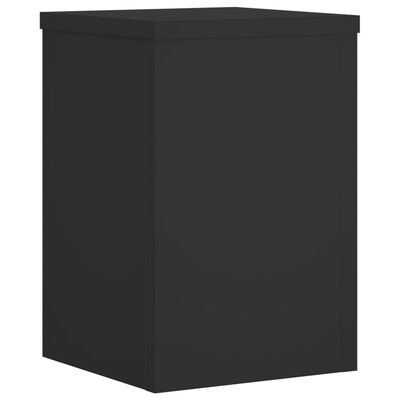 vidaXL Supports pour plantes 2 pcs noir 20x20x30 cm bois d'ingénierie