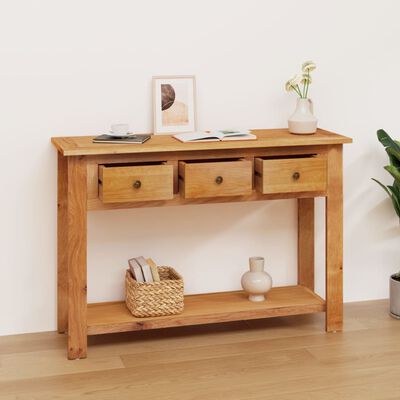 vidaXL Table console 110x35x75 cm Bois de chêne solide