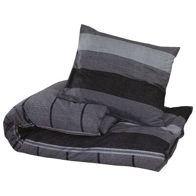 vidaXL Ensemble de housse de couette gris foncé 200x220 cm Coton