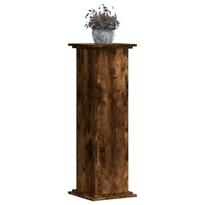 vidaXL Support pour plantes chêne fumé 33x33x100 cm bois d'ingénierie