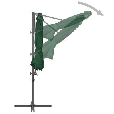 vidaXL Parasol de jardin avec base portable vert