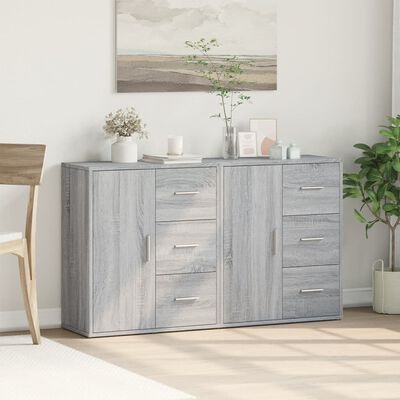 vidaXL Buffets 2 pcs sonoma gris 60x31x70 cm bois d'ingénierie