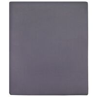 vidaXL Drap-housse Jersey Anthracite 90x200 cm Coton