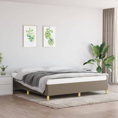 vidaXL Cadre de lit sans matelas taupe 160x200 cm tissu