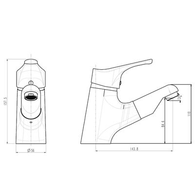 SCHÜTTE Mitigeur de lavabo avec spray rétractable ATTICA chrome