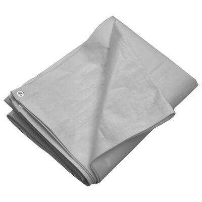 vidaXL Bâche 260 g/m² 8x10 m Gris PEHD