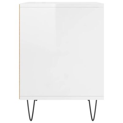 vidaXL Tables de chevet 2 pcs blanc brillant 40x35x50 cm