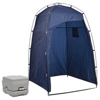 vidaXL Toilette portable de camping avec tente 10+10 L