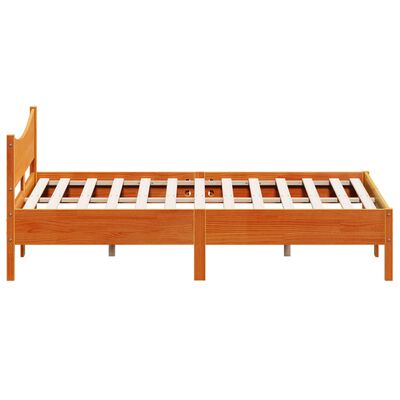 vidaXL Cadre de lit sans matelas cire marron 160x200cm bois pin massif