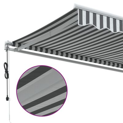 vidaXL Auvent rétractable automatique anthracite et blanc 400x300 cm