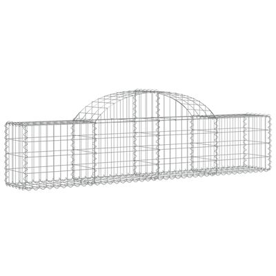 vidaXL Paniers à gabions arqués 25 pcs 200x30x40/60 cm Fer galvanisé