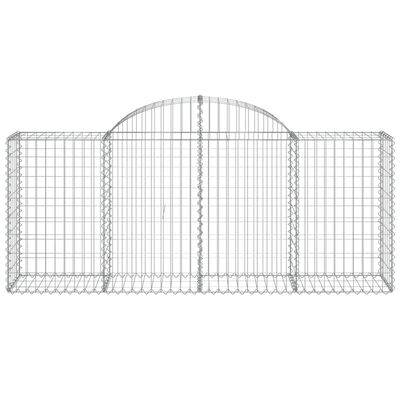 vidaXL Paniers à gabions arqués 20 pcs 200x50x80/100 cm Fer galvanisé