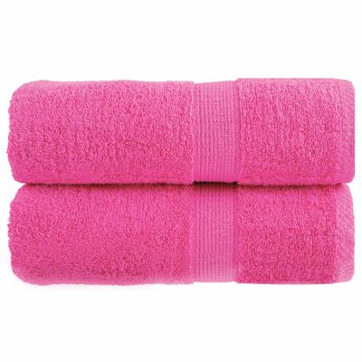 vidaXL Serviettes de visage de qualité supérieure SOLUND 2 pcs rose