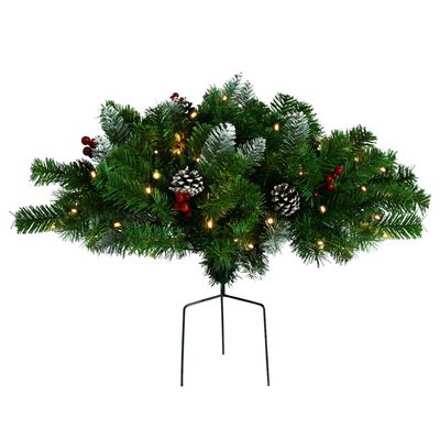 vidaXL Arbre de Noël artificiel pré-éclairé d'allée vert 40 cm PVC