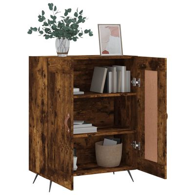 vidaXL Buffet chêne fumé 69,5x34x90 cm bois d'ingénierie