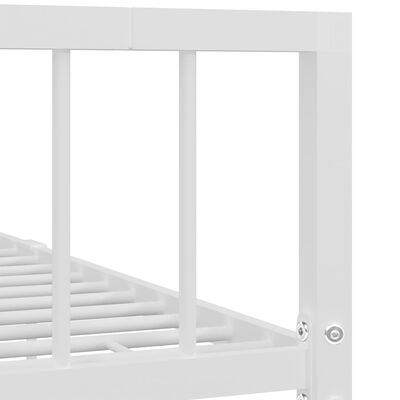 vidaXL Cadre de lit sans matelas blanc métal 90x200 cm