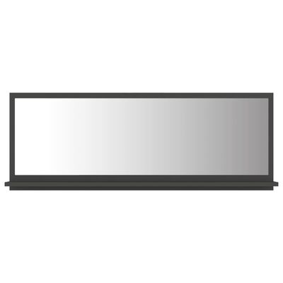 vidaXL Miroir de salle de bain Gris 100x10,5x37 cm Aggloméré