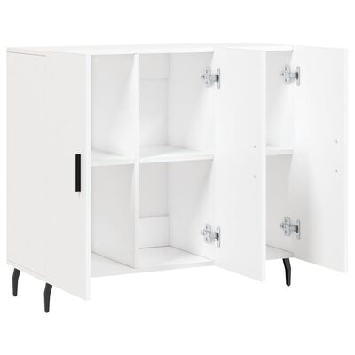 vidaXL Buffet blanc 90x34x80 cm bois d'ingénierie