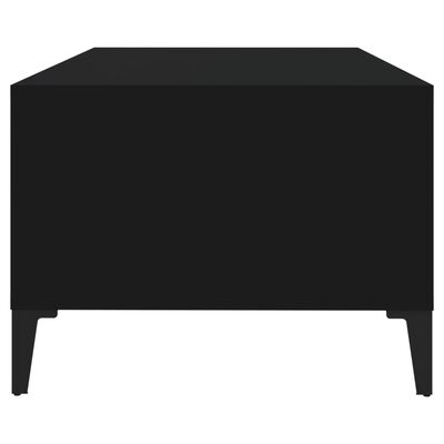 vidaXL Table basse Noir 90x50x36,5 cm Bois d'ingénierie