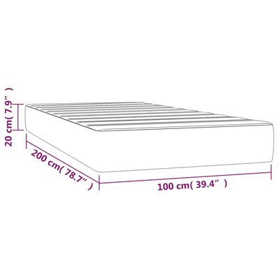 vidaXL Matelas de lit à ressorts ensachés Cappuccino 100x200x20 cm