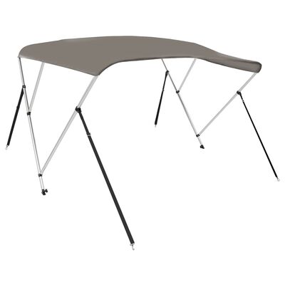 vidaXL Auvent bimini à 3 arceaux gris 183x196x137 cm