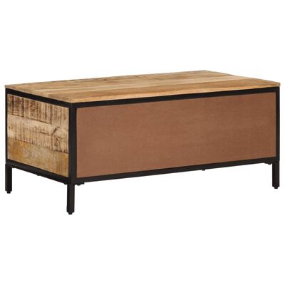 vidaXL Table basse 90x50x30 cm bois massif de manguier brut