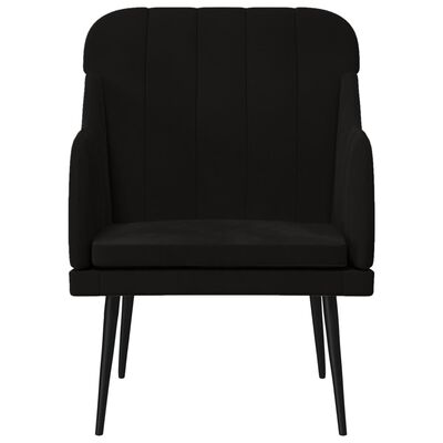 vidaXL Fauteuil Noir 63x76x80 cm Velours