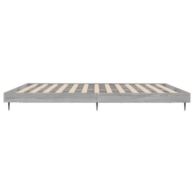 vidaXL Cadre de lit sans matelas sonoma gris 140x200 cm