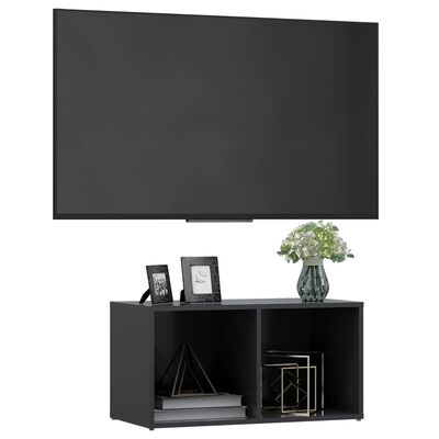 vidaXL Meuble TV gris 72x35x36,5 cm bois d’ingénierie