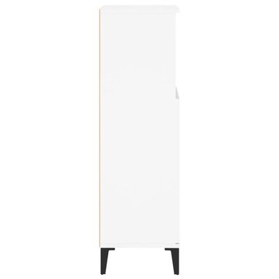 vidaXL Armoire de salle de bain blanc 30x30x100 cm bois d'ingénierie