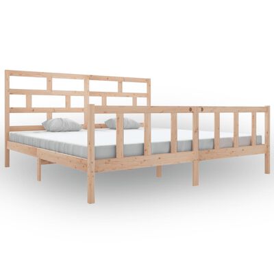 vidaXL Cadre de lit bois de pin massif 180x200 cm super king