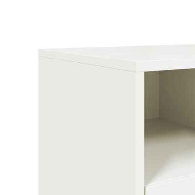 vidaXL Meuble TV blanc 100,5x39x43,5 cm acier