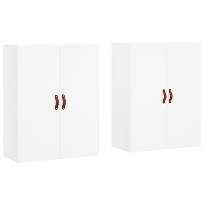 vidaXL Armoires murales 2 pcs blanc 69,5x34x90 cm