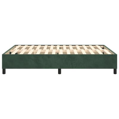 vidaXL Cadre de lit Vert foncé 140x190 cm Velours