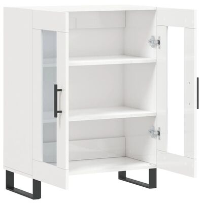 vidaXL Buffet Blanc brillant 69,5x34x90 cm Bois d'ingénierie